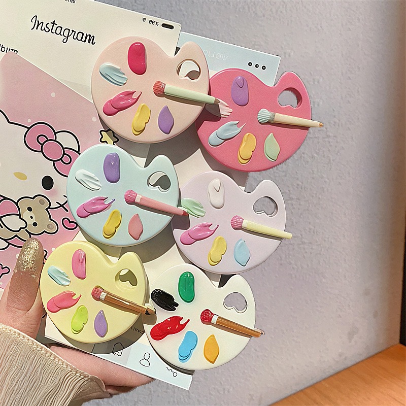 Women Accessories Drawing - Palette haarclip Schattig gesimuleerd tekenbord Eendenbekclip