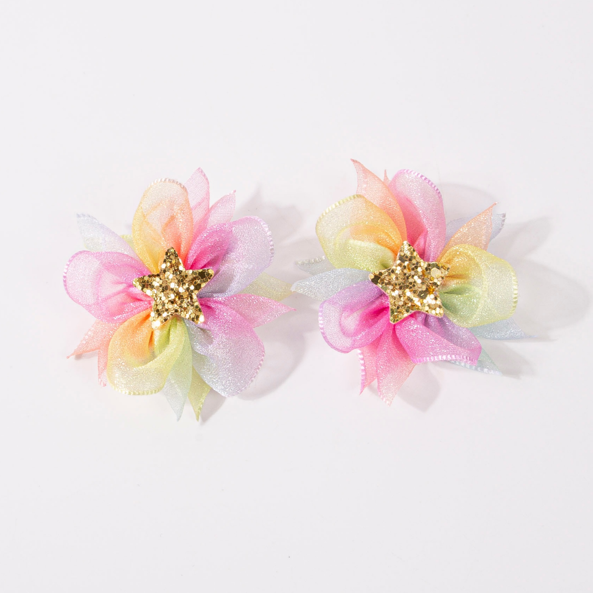 Women'S Accessories Rainbow Shops - 2/4 gradiënt regenboog chiffon haarclips met