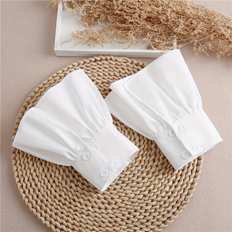Women'S Clothing And Accessories - 2 Stuks Ruches Eenvoudige Witte Manchetten