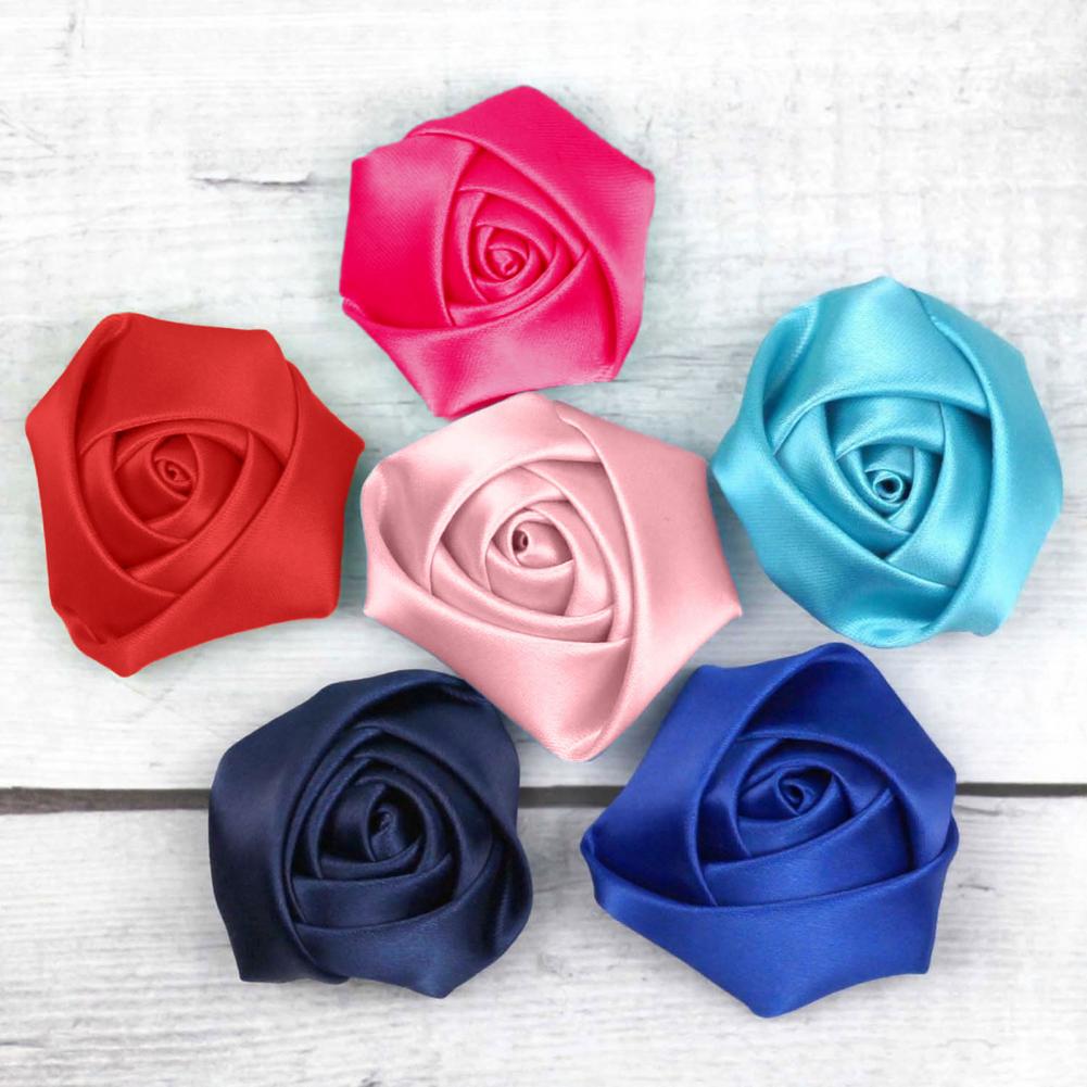 Women Accessories Bouquet - 6 stuks corsage handgemaakte satijnen rozen
