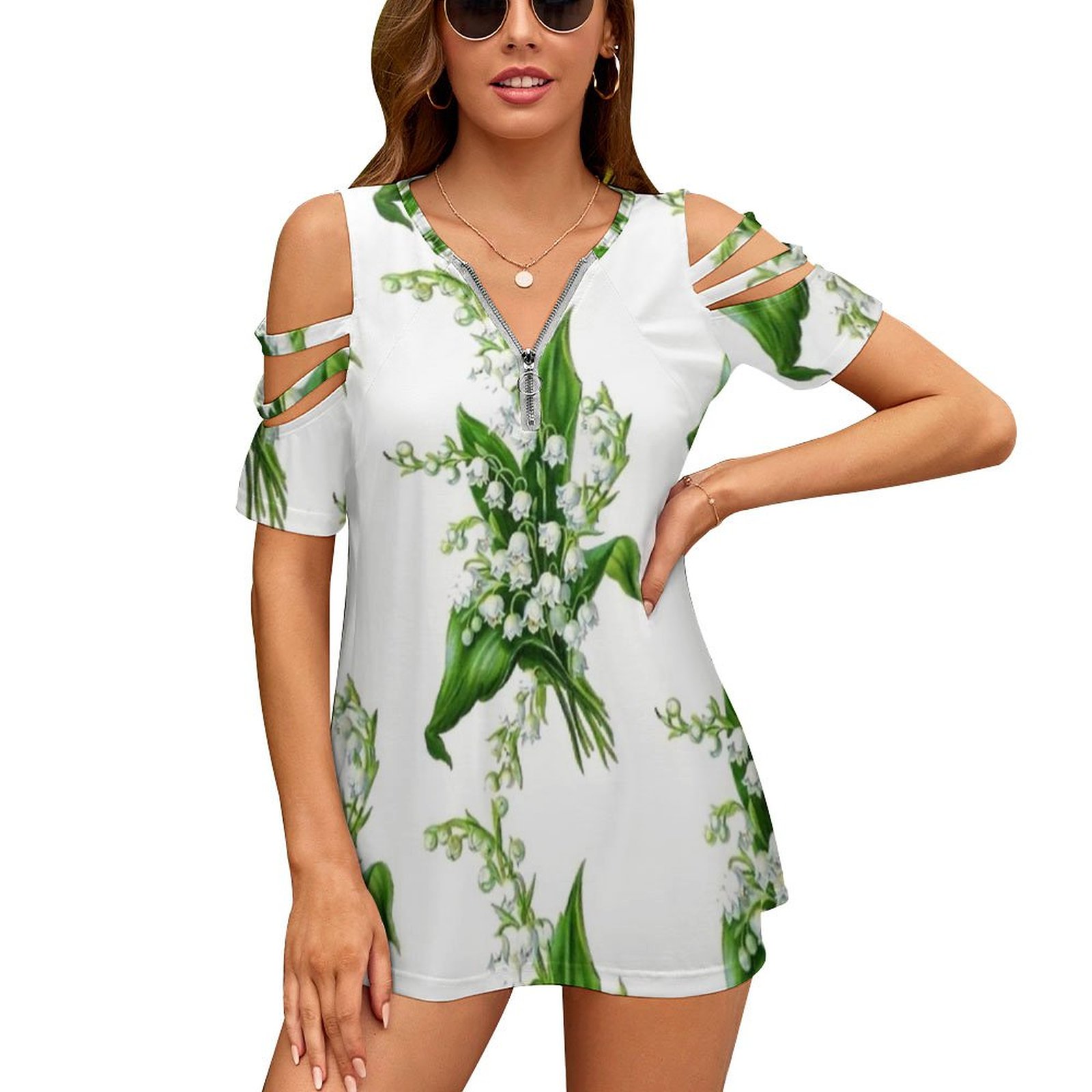 Women Accessories Bouquet - Boeket Van Lelietje-van-dalen Dames T-shirt Nieuwe