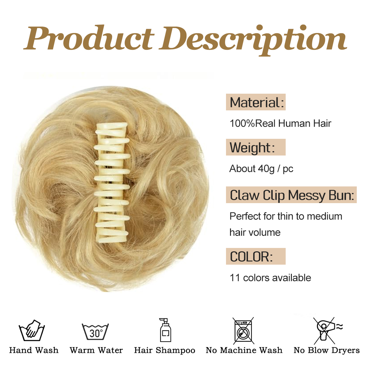 Rommelig Broodje Haar Golvend  - Hair Claw Clip Set recensie en prijs