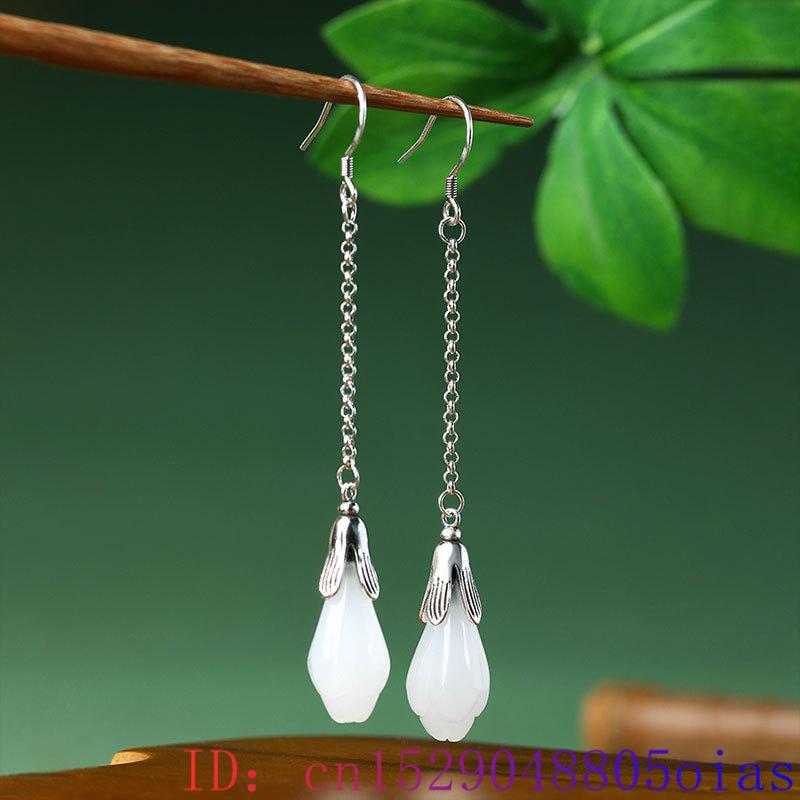 Witte echte jade bloem oorbell - Women'S Yellow Accessories recensie en prijs