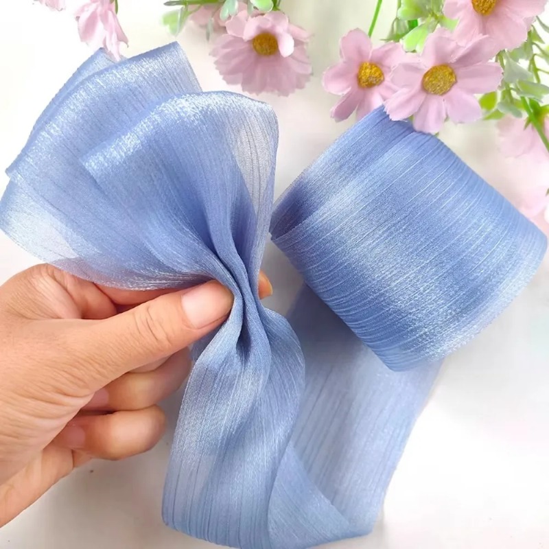 5M Geplooid Chiffon Lint 6cm B - Women Accessories Bouquet recensie en prijs