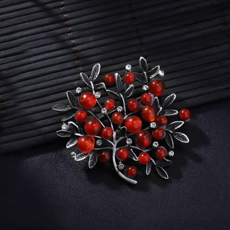 Rode Strass Bomen Broche Natuu - Women Accessories Bouquet recensie en prijs