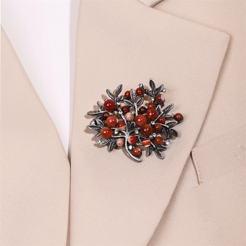 Rode Strass Bomen Broche Natuu - Women Accessories Bouquet recensie en prijs