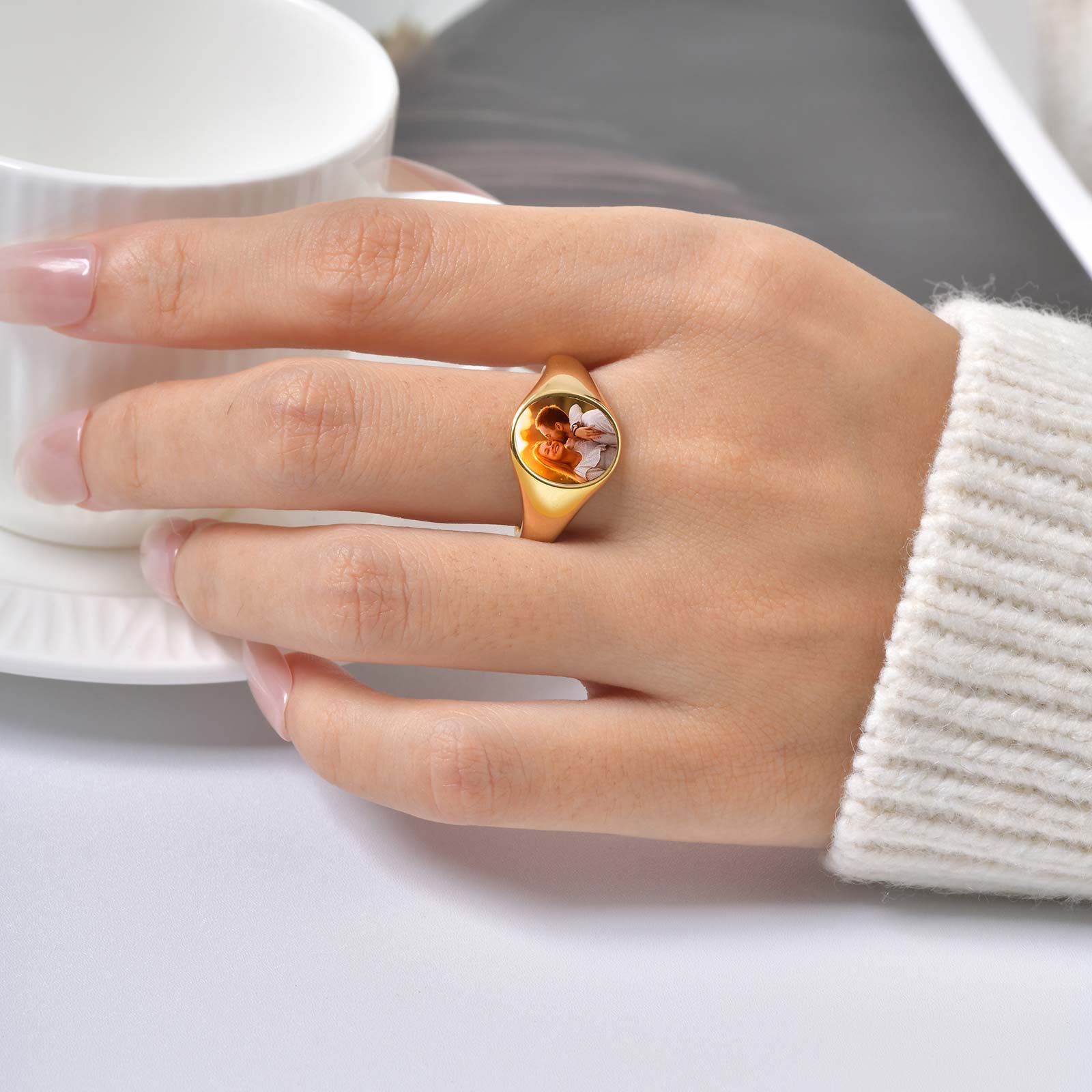 Aangepaste foto zegelring voor - Women Accessories Logo recensie en prijs