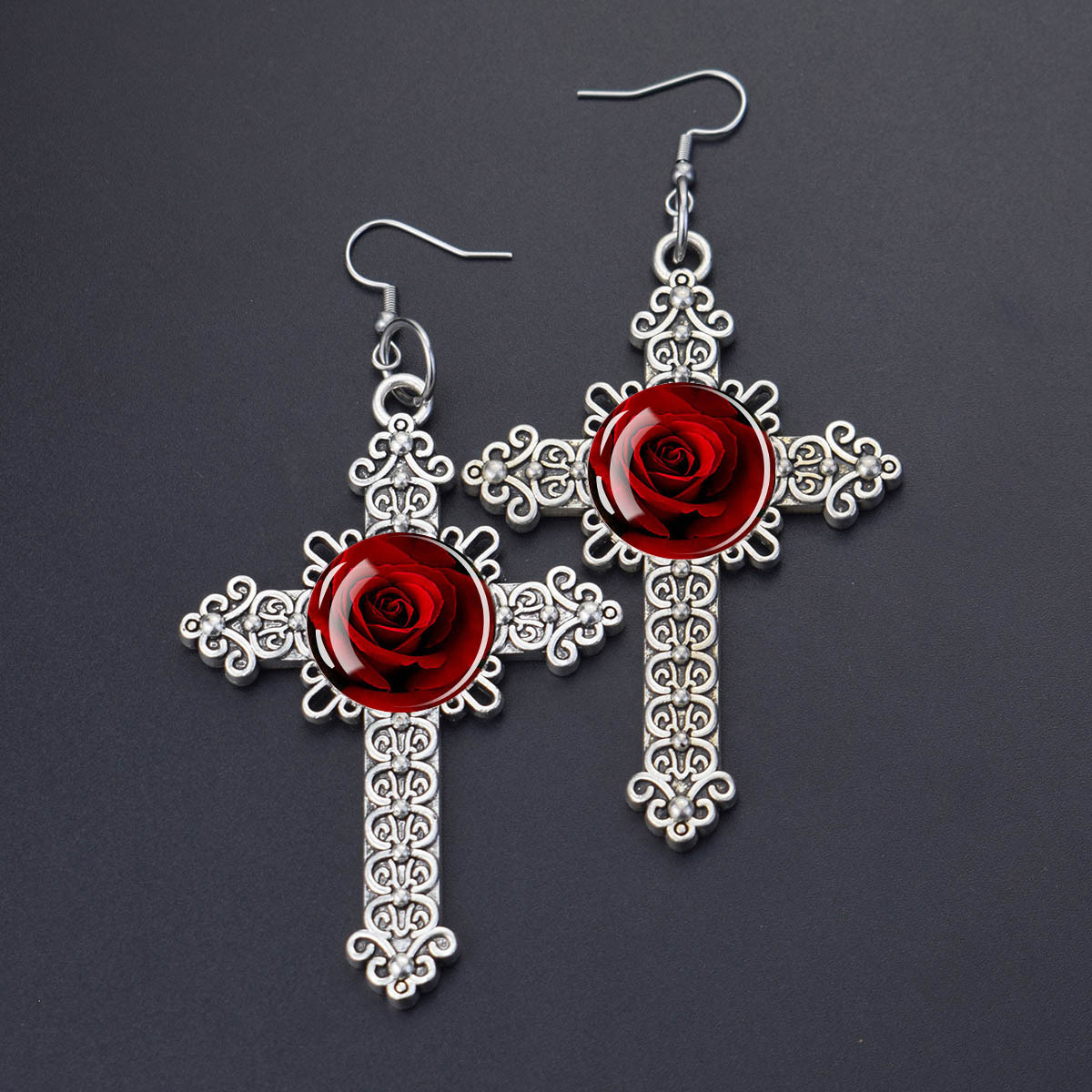 1 paar rode roos patroon boeke - Women Accessories Bouquet recensie en prijs